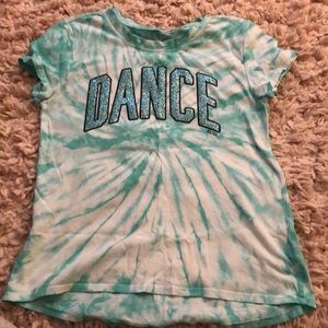 teal tie dye aethletic shirt (size:10)